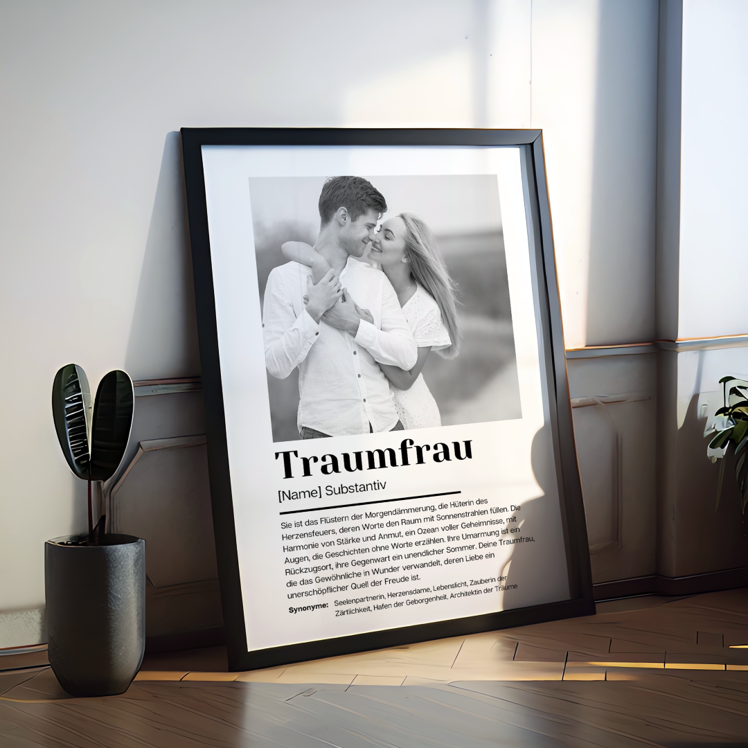 Fotoposter Definition TRAUMFRAU personalisiert