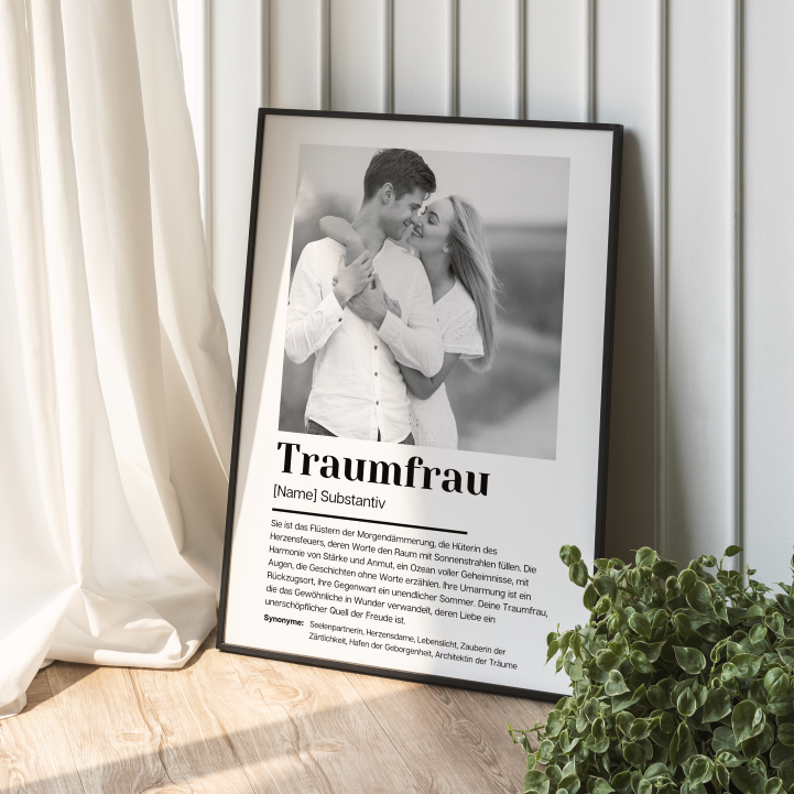 Fotoposter Definition TRAUMFRAU personalisiert