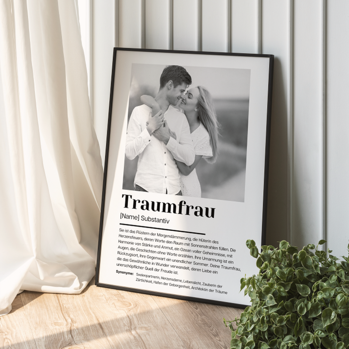 Fotoposter Definition TRAUMFRAU personalisiert