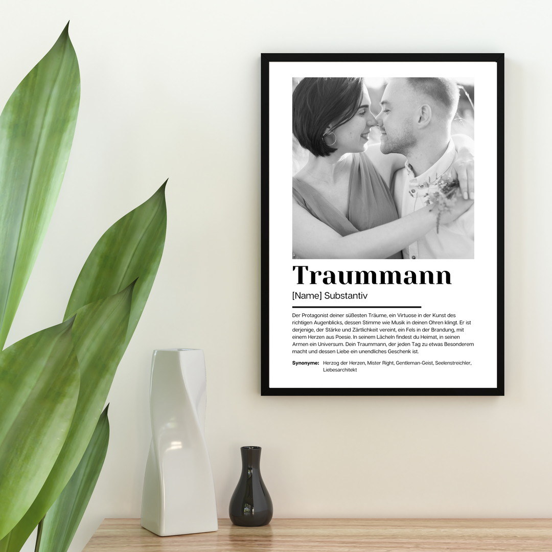 Personalisiertes Fotoposter Definition TRAUMMANN | Kleibt