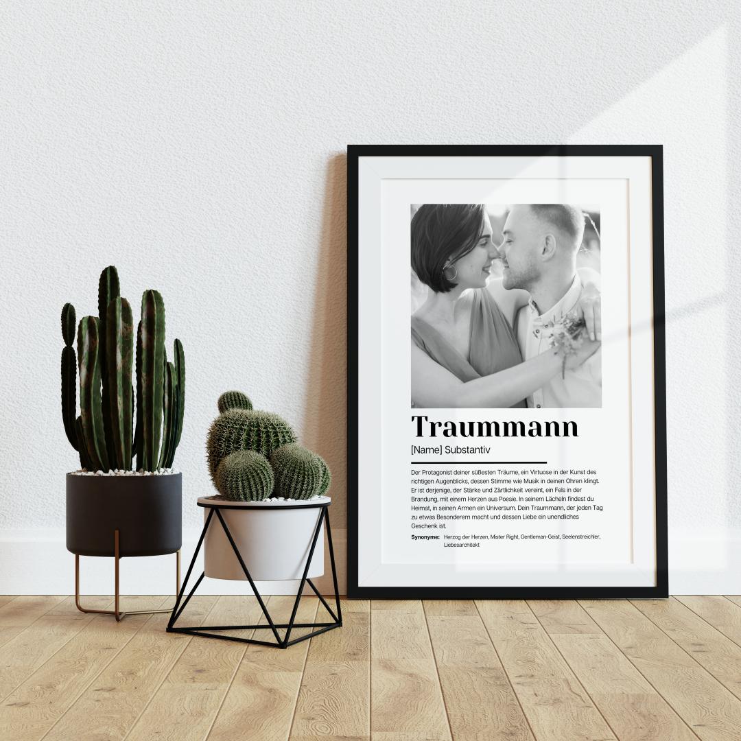 Personalisiertes Fotoposter Definition TRAUMMANN | Kleibt