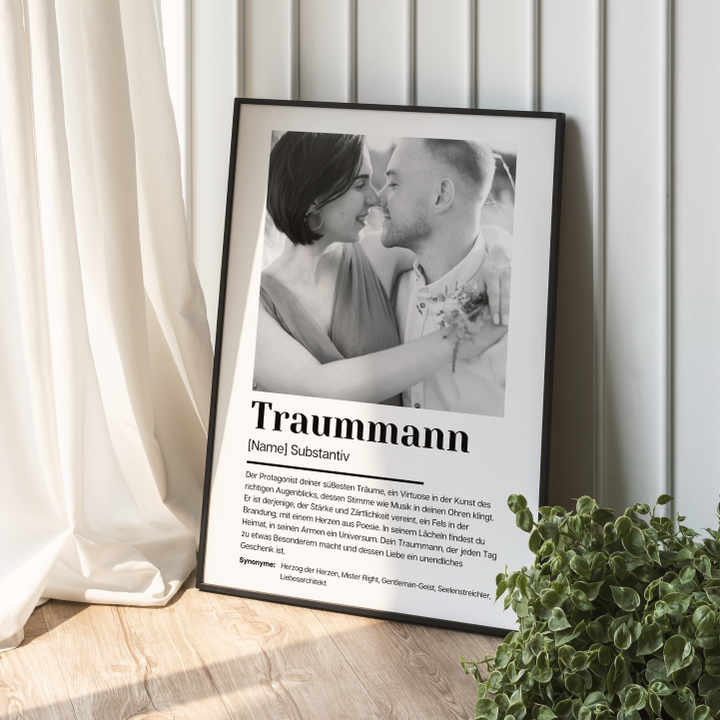 Personalisiertes Fotoposter Definition TRAUMMANN | Kleibt