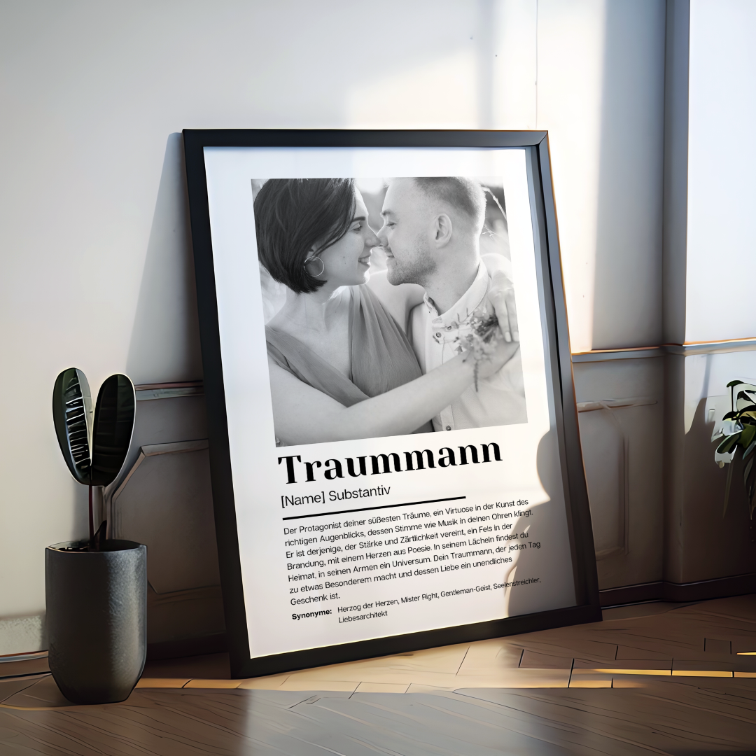 Personalisiertes Fotoposter Definition TRAUMMANN | Kleibt