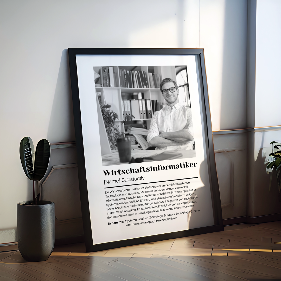 Fotoposter Definition WIRTSCHAFTSINFORMATIKER personalisiert