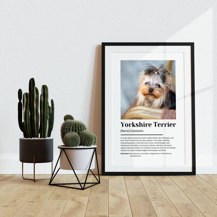 Fotoposter Definition Yorkshire Terrier personalisiert