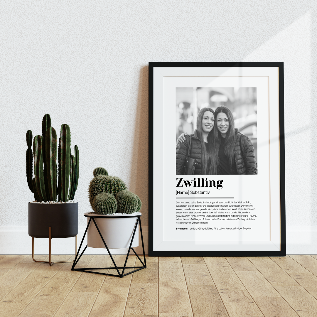 Fotoposter Definition ZWILLING personalisiert