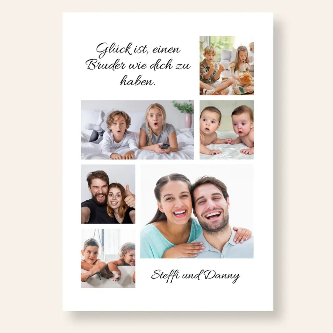 Poster Fotocollage BRUDER personalisiert