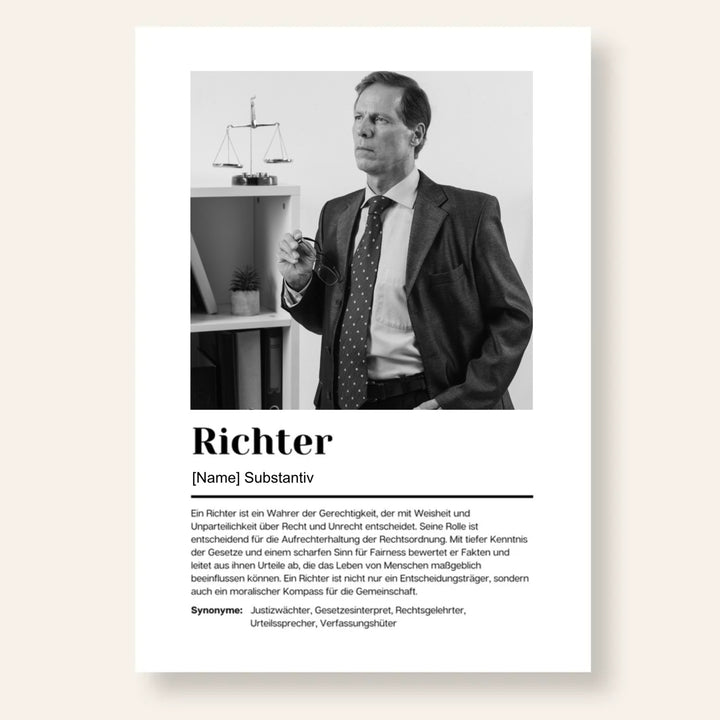 Fotoposter Definition RICHTER personalisiert