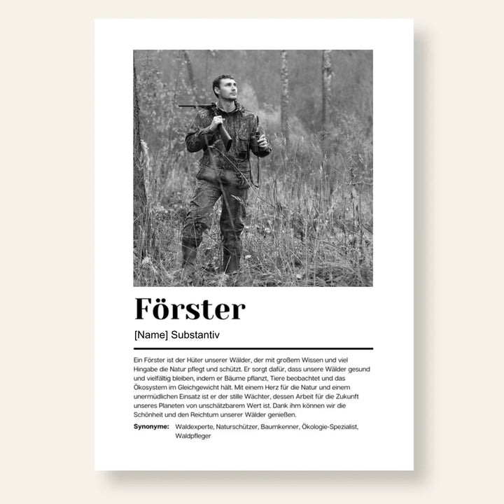 Fotoposter Definition FÖRSTER personalisiert