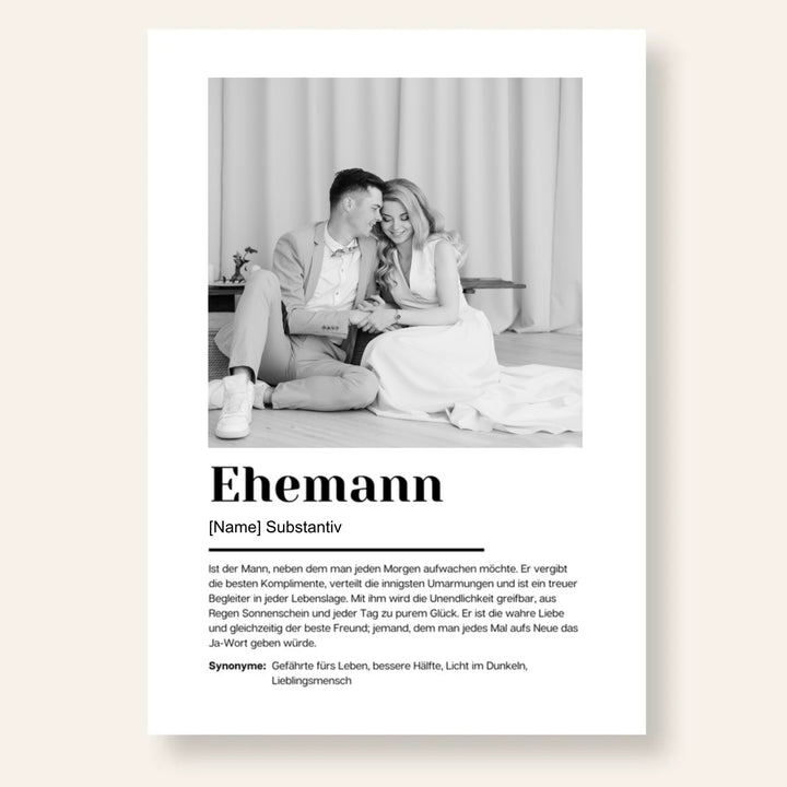 Fotoposter Definition EHEMANN personalisiert