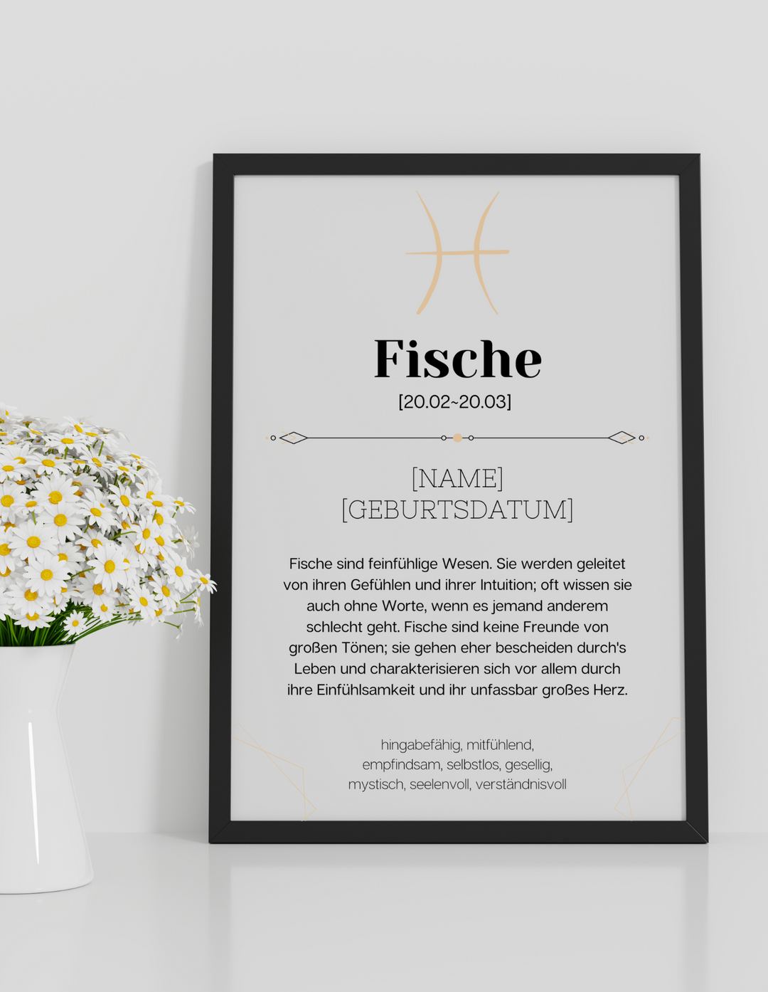 Fotoposter Definition FISCHE (20.02-20.03) Sternzeichen personalisiert