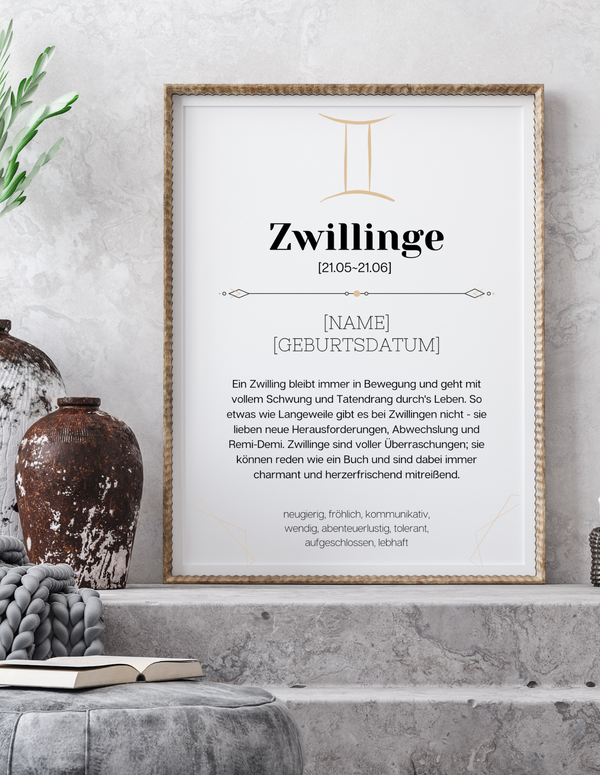 -ZWILLINGE (21.05-21.06) PERSONALISIERT-