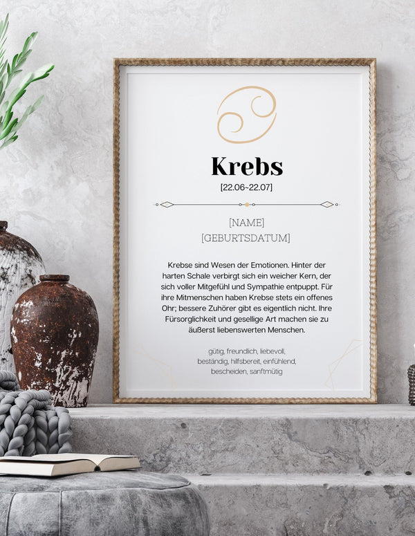 -KREBS STERNZEICHEN FOTOBOARD- | KLEIBT.de.